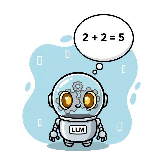 An LLM thinks 2+2=5